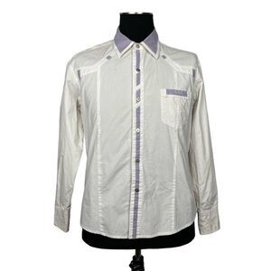Pavi Italy Cotton Blend Snap Front Shirt - Men’s M